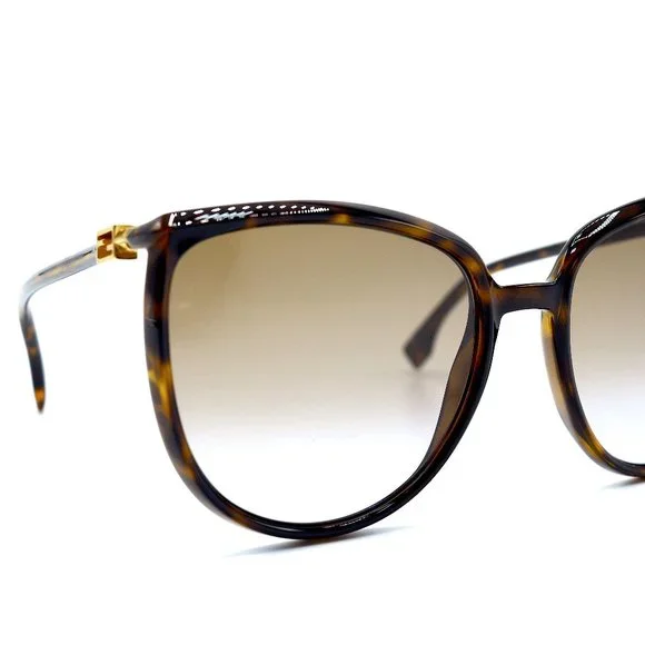 FENDI FF0432/G/S HAVANA BROWN GRADIENT SUNGLASSES - Picture 5 of 6